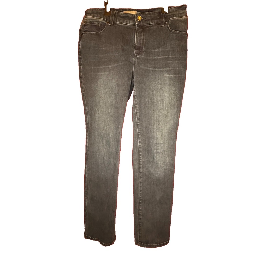 Chicos SO Distressed Dark Wash Denim Jeans Comfort Stretch Casual Everyday